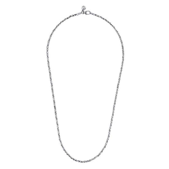 Gabriel & Co. 24" Men's Contemporary Chain Necklace in Sterling Silver