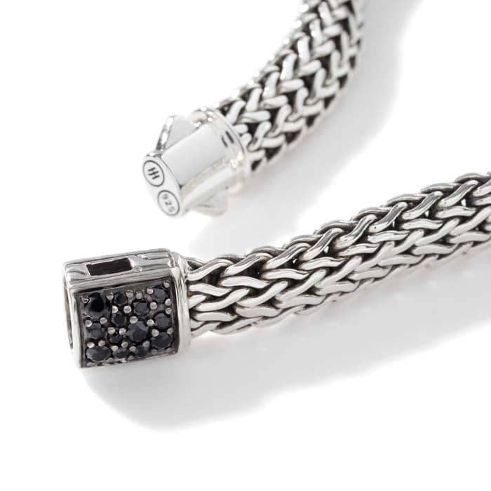 John Hardy Classic Chain Black Sapphire Extra-Small Bracelet in Sterling Silver