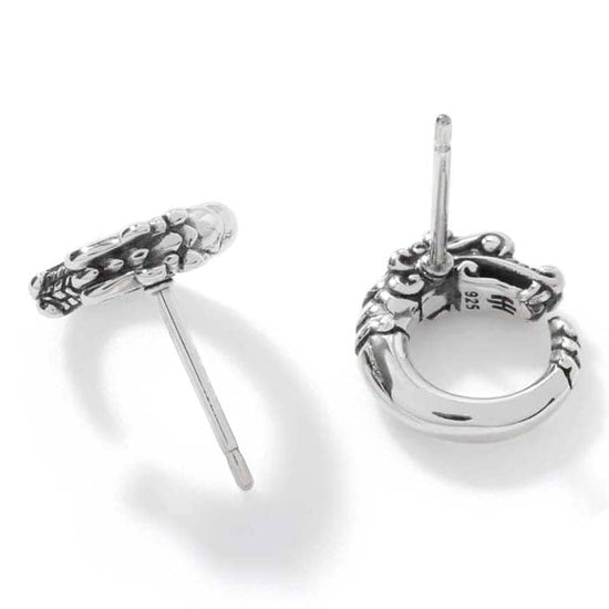 John Hardy Legends Naga Round Stud Earrings in Sterling Silver