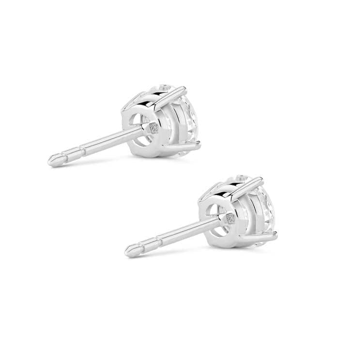 Lightbox 2CTW "Lightbox Finest" Lab Grown Diamond 4-Prong Stud Earrings in 18K White Gold