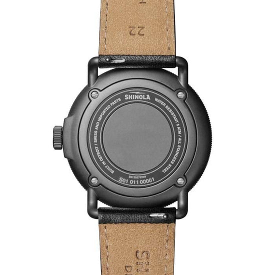 Shinola 43mm The Canfield C56 Quartz Watch with Black Dial in PVD Gunmetal Stainless Steel