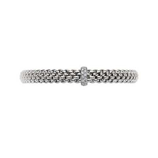 FOPE Vendome Collection Flex'it Bracelet with Diamonds in 18K White Gold