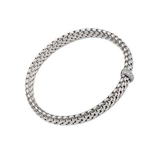 FOPE Vendome Collection Flex'it Bracelet with Diamonds in 18K White Gold