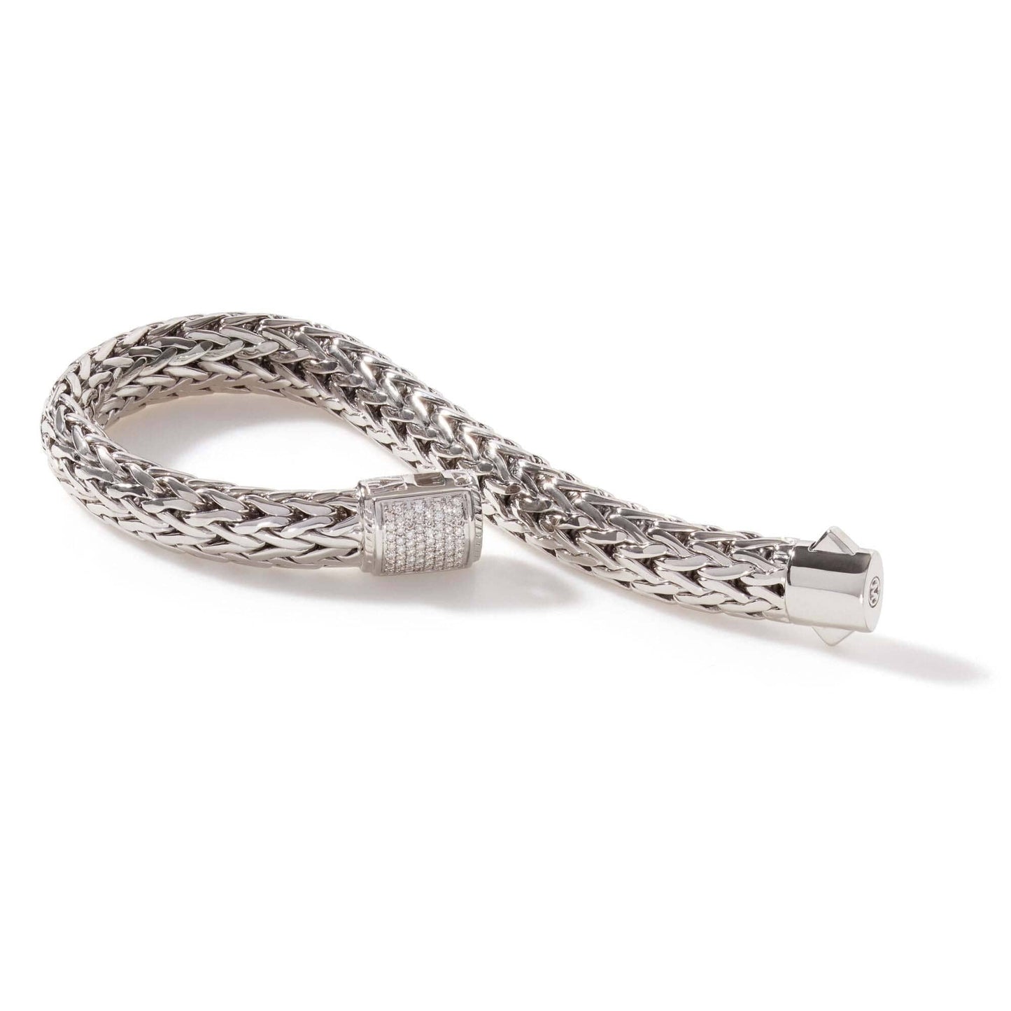 John Hardy 10.5MM Diamond Pavé Classic Chain Bracelet in Sterling Silver