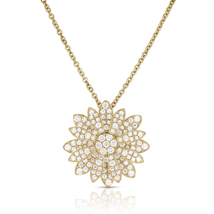 Roberto Coin 1.03CTW Diamond Margherita Necklace in 18K Yellow Gold