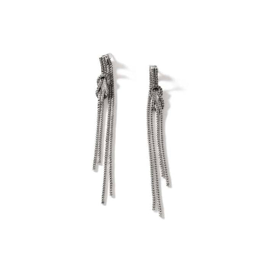 John Hardy Love Knot Drop Earrings in Sterling Silver