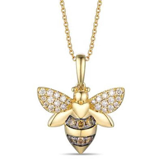 Le Vian Honeybee Pendant featuring Chocolate and Nude Diamonds in 14K Honey Gold