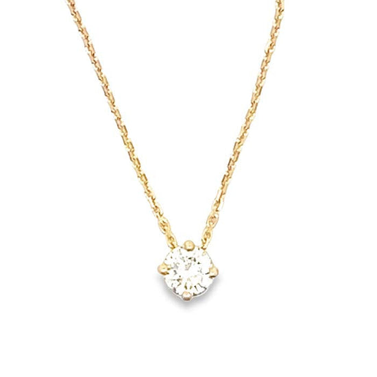 Mountz Collection .30CT Round Solitaire Pendant/Slide in 14K Yellow Gold