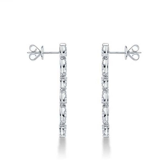 Hearts On Fire Aerial Dewdrop Stiletto Earrings in 18K White Gold