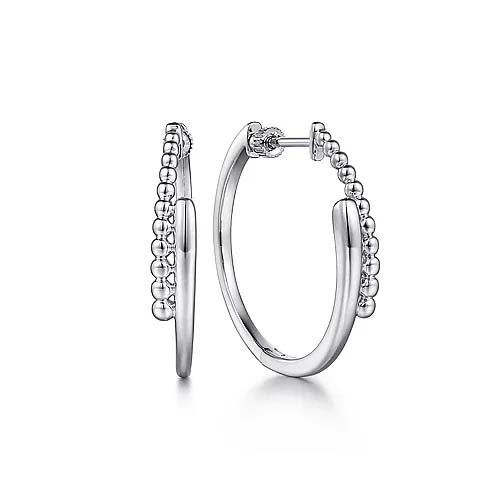 Gabriel & Co. 30MM Bujukan Bypass Classic Hoop Earrings in Sterling Silver