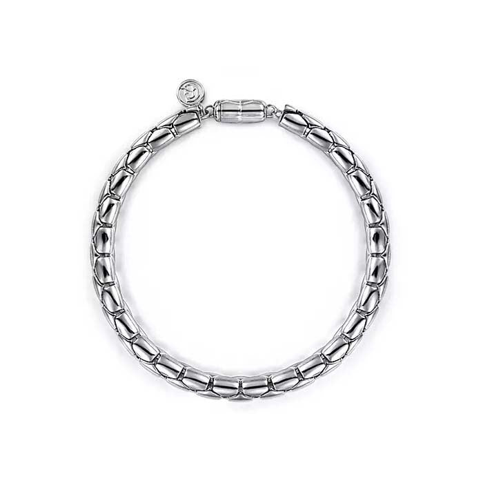 Gabriel & Co. Men's Tubular Chain Bracelet in Sterling Silver