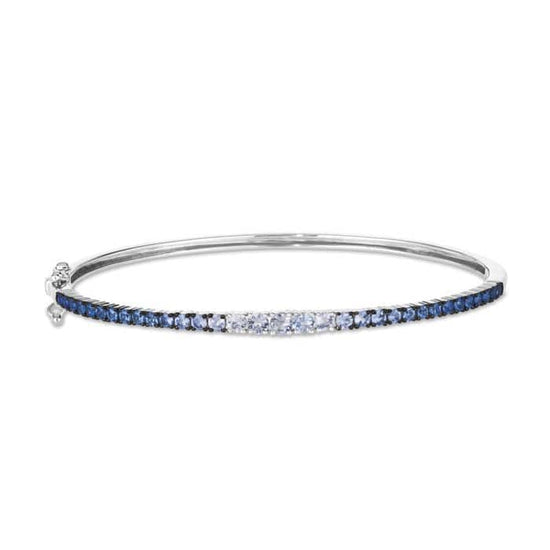 Le Vian Sapphire Denim Ombré Bangle in 14K Vanilla Gold