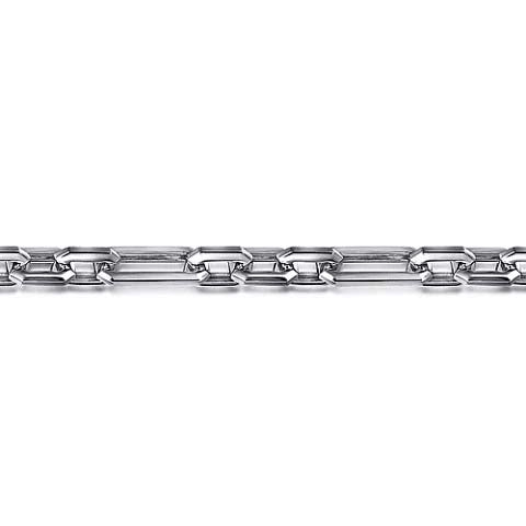 Gabriel & Co. 8.5" Figaro Link Chain Bracelet in Sterling Silver