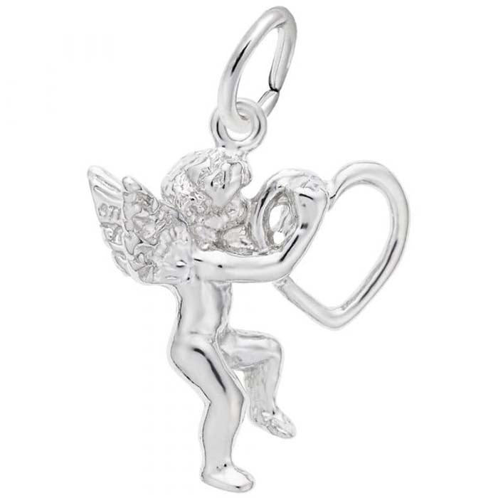 Rembrandt Love Angel Charm in Sterling Silver