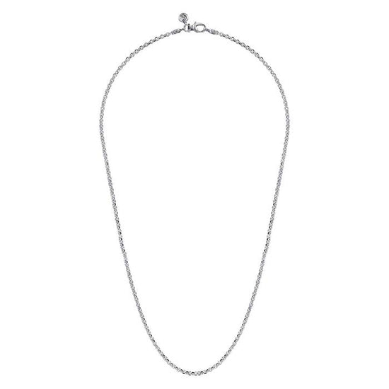 Gabriel & Co. 22" Rolo Link Chain Necklace in Sterling Silver