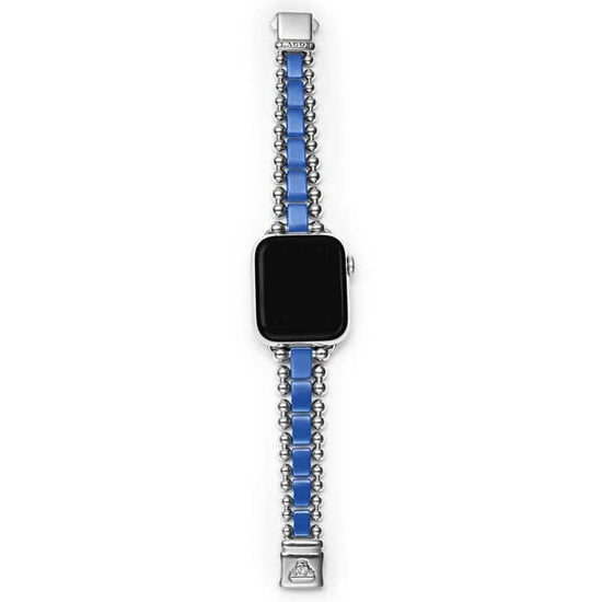 LAGOS 38-45MM Smart Caviar Link Watch Bracelet in Ultramarine Blue Ceramic and Stainless Steel