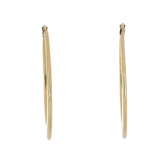 Antonio Papini Round Tube Hoop Earrings in 18K Yellow Gold