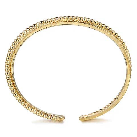 Gabriel & Co. Bujukan Criss-Cross Open Bangle in 14K Yellow Gold