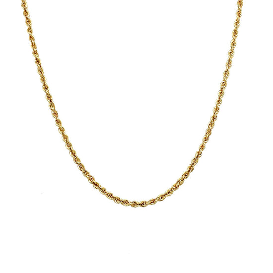 Estate 16" Rope Chain in 14K Yellow Gold