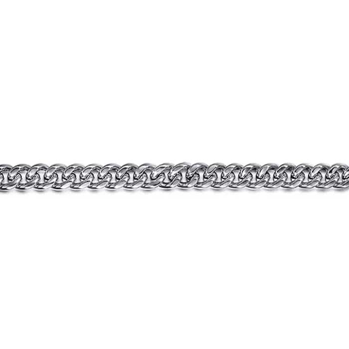 Gabriel & Co. 8" Diamond Cut Cuban Link Bracelet in Sterling Silver