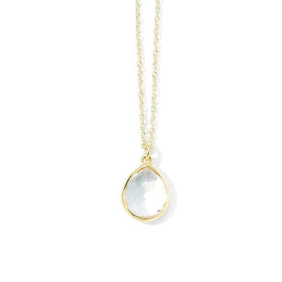 Ippolita Clear Quartz Rock Candy Mini Teardrop Pendant in 18K Yellow Gold