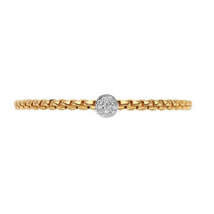 FOPE Eka Collection Flex'it Bracelet with Diamonds in 18K Yellow and White Gold