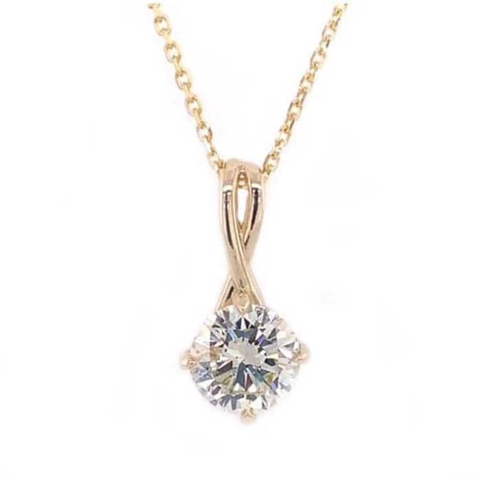 Mountz Collection 2.48CT Diamond Solitaire Pendant in 14K Yellow Gold