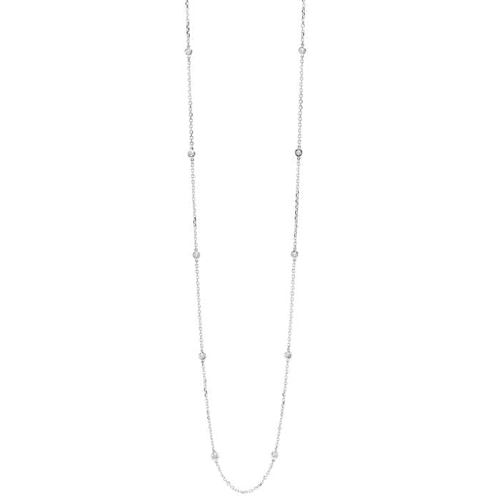 Mountz Collection 1/4CTW Diamond by the Yard Necklace in 14K White Gold