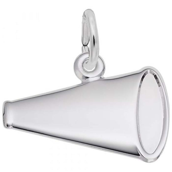 Rembrandt Flat Megaphone Charm in Sterling Silver