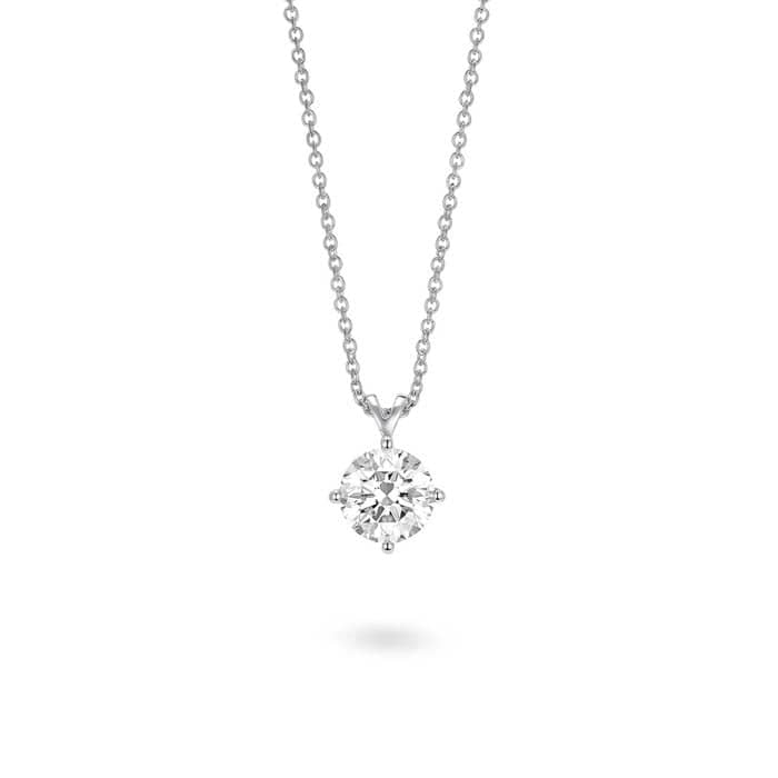 Lightbox 1CT "Lightbox Finest" LabGrown Diamond Solitaire Pendant in 18K White Gold