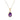 Mountz Collection Oval Amethyst Pendant Necklace in 14K Yellow Gold