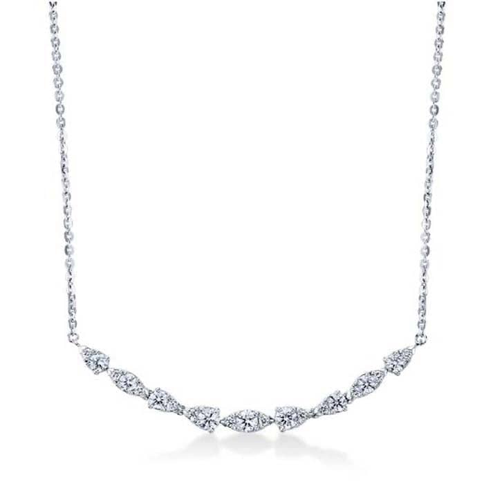 Hearts On Fire Small Aerial Dewdrop Pendant Necklace in 18K White Gold