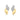 Roberto Coin San Marco Diamond Earrings in 18K White and Yellow Gold