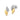 Roberto Coin San Marco Diamond Earrings in 18K White and Yellow Gold
