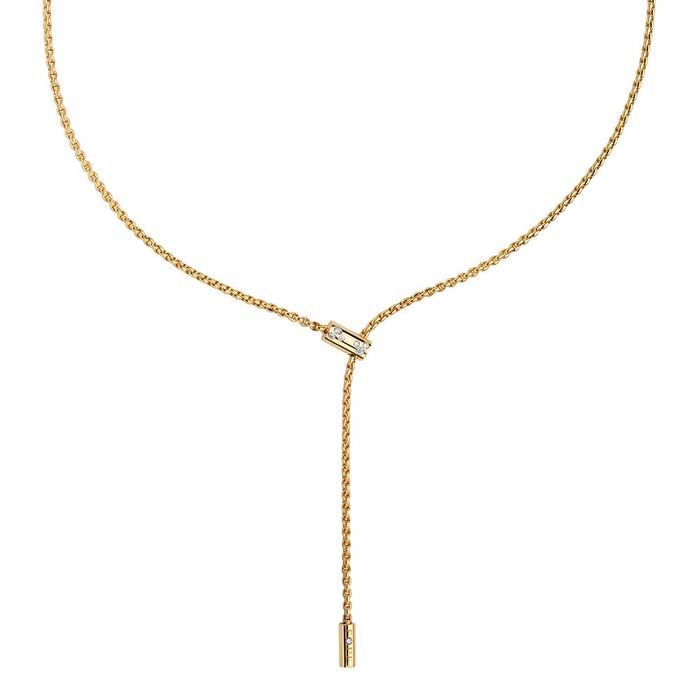 FOPE  Aria Collection Lariat Necklace with Diamonds in 18K Yellow Gold