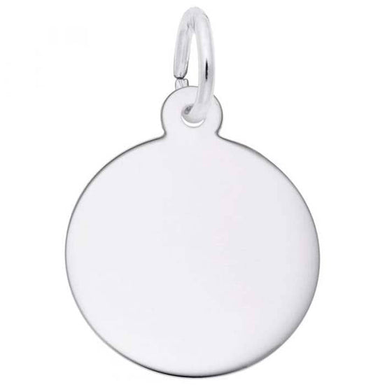 Rembrandt Petite Round Disc Charm in Sterling Silver