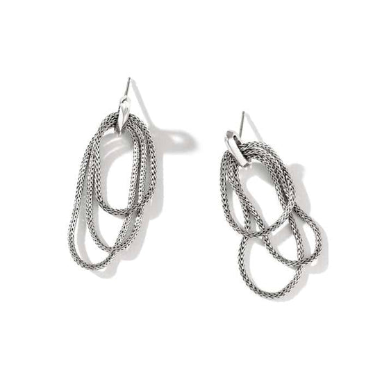 John Hardy Classic Chain Link Drop Earrings in Sterling Silver