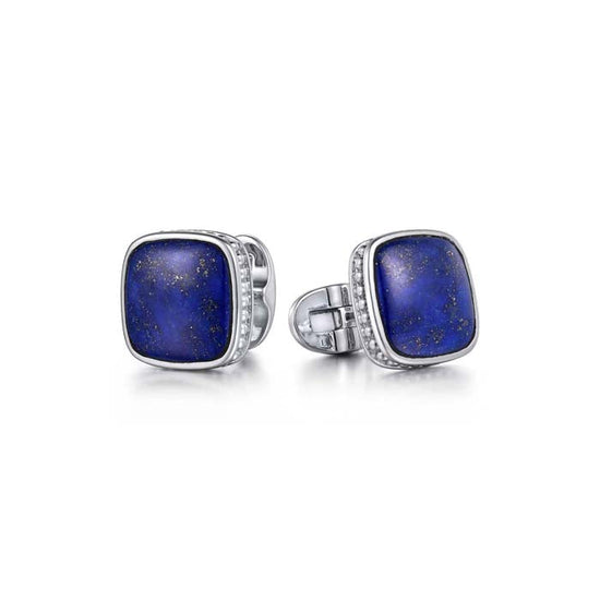 Gabriel & Co. Bujukan Lapis Square Cufflinks in Sterling Silver