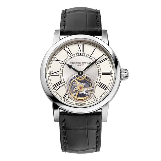 Frederique Constant 39mm Classic Heart Beat Limited Edition Automatic Watch with Beige Dial in Stainless Steel