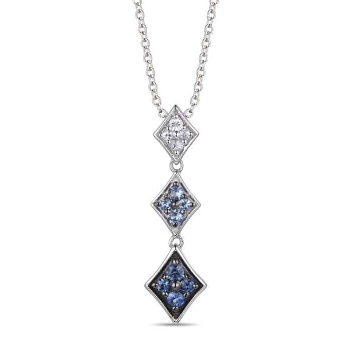 Le Vian Denim Ombré Pendant featuring Blue and White Sapphires in 14K Vanilla Gold