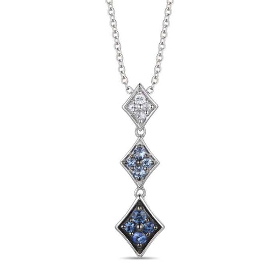 Le Vian Denim Ombré Pendant featuring Blue and White Sapphires in 14K Vanilla Gold