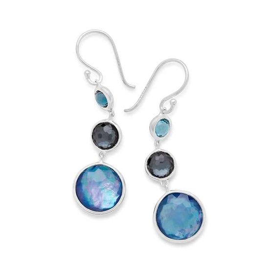 Ippolita Lollipop Lollitini Eclipse 3-Stone Drop Earrings in Sterling Silver