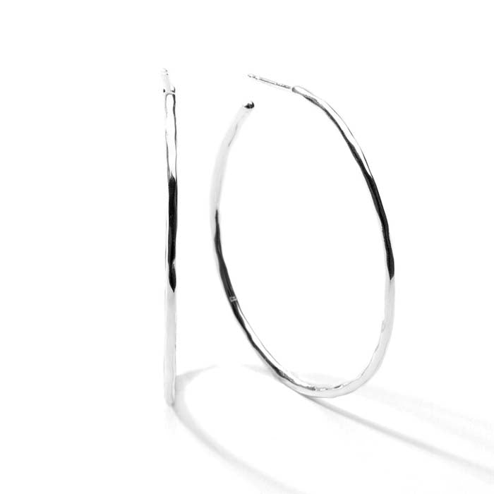 Ippolita Classico Medium Squiggle #3 Hoop Earrings in Sterling Silver