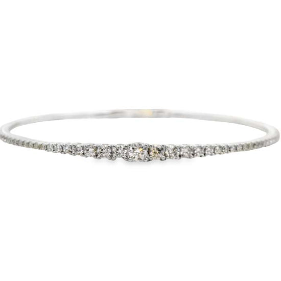 Mountz Collection Diamond Flexible Bangle Bracelet in 14K White Gold