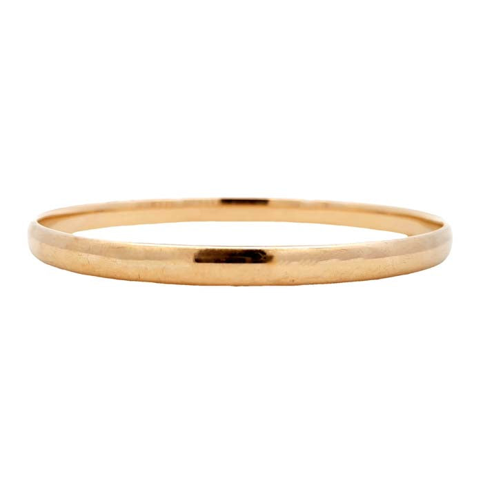 Estate Polished Bangle Bracelet in 14K Yellow Gold