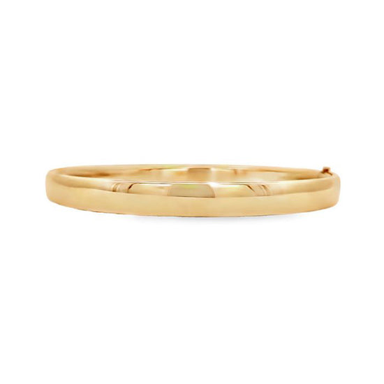 Estate Oval Bangle in 14K Yellow Gold