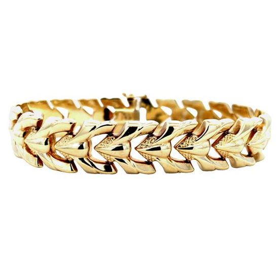 Estate 7" Y Link Bracelet in 14K Yellow Gold