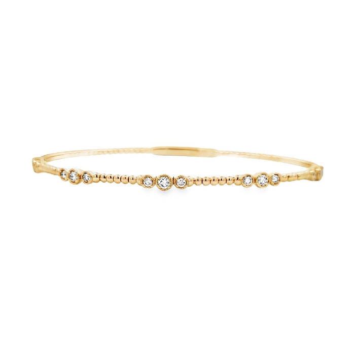 Mountz Collection Diamond Five Station Bangle in 14K Yellow Gold