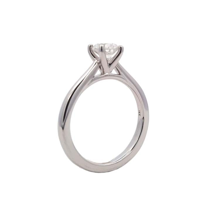 Mountz Collection Diamond Solitaire Engagement Ring Complete in 14K White Gold