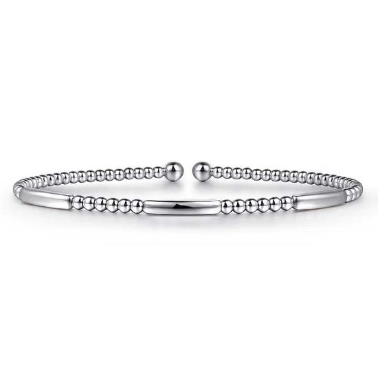 Gabriel & Co. Bujukan Collection Open Bangle Bracelet in 14K White Gold